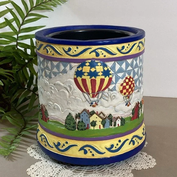 Jim Shore Hot Air Balloon Candle Warmer - Picture 1 of 16